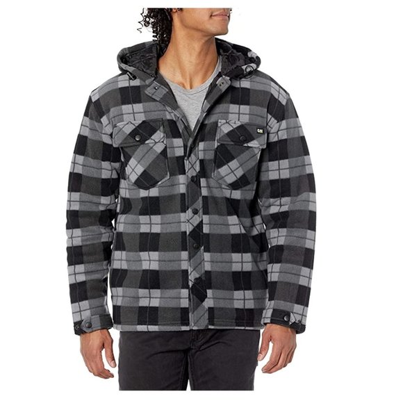 Caterpillar Jackets & Coats Nwt Caterpillar Mens Active Work Jacket Gray Plaid Flannel Size